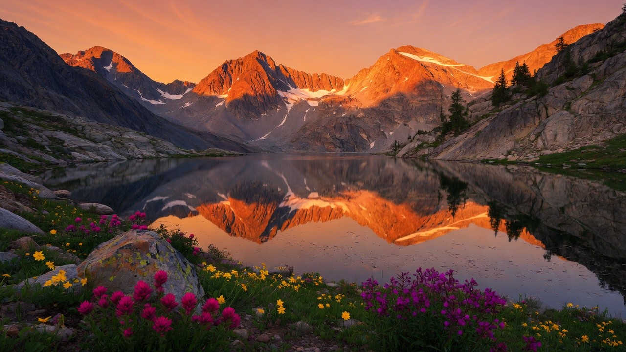 Golden hour landscape